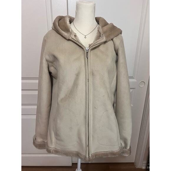 Esprit Faux Shearling Cream Jacket - Picture 6 of 16